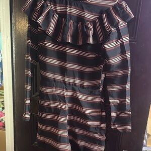 ASOS Black and Pink Striped Dress